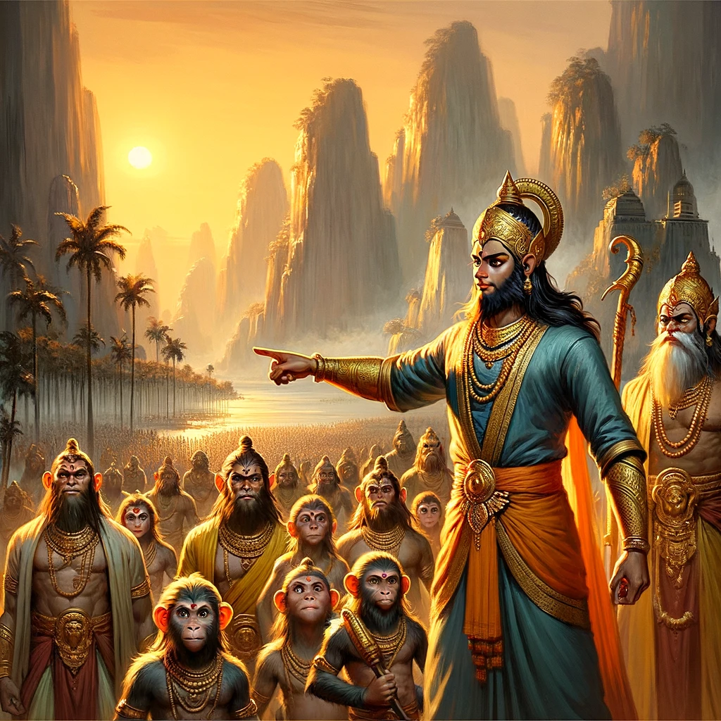 Sugriva Sends Sushena and Others to the West